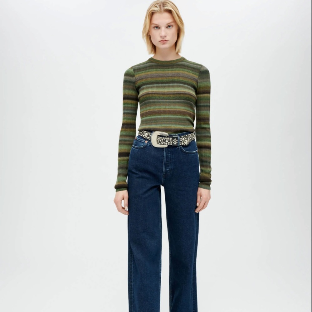 Re/done green space dye knit sweater
